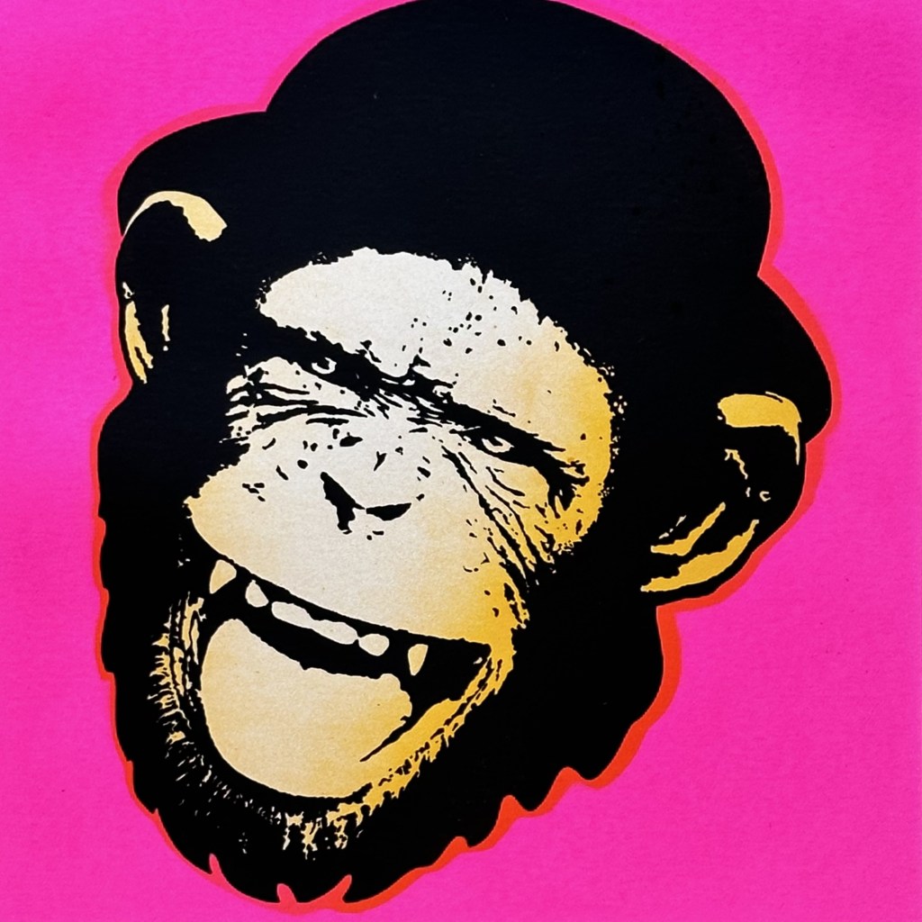 Monkey Laughing [Pink+Gold]